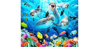 Diamond Painting Set GD73533 Dolphins 40 x 30 cm