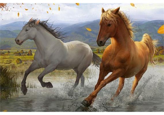 Diamond Painting Set GD75161 Horses 25 x 35 cm