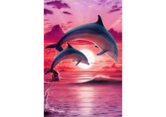 Diamond Painting Set MR21275 Dolphins 15 x 25 cm