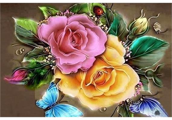 Diamond Painting Set MR24381 Flowers 15 x 25 cm