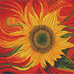 Diamond Painting Sunflower 35 x 45 cm, runde Steine | Bild 2