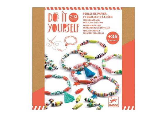 Djeco DJ07971 DIY - Papierperlen und Armbänder pop