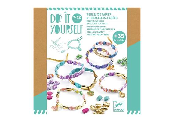 Djeco DJ07972 DIY - Papierperlen und Armbänder golden