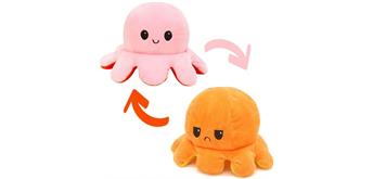 Doppelseitiger Octopus Orange-Pink 20 cm