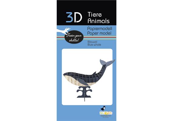 Fridolin 3-D Papiermodell "Blauwal"