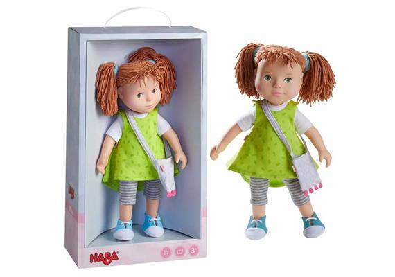 Haba Puppe Milou grünes Kleid 32cm