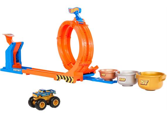 Hot Wheels Monster Trucks Loop & Flip Trophy Challenge-Spielset und Die-Cast-Big