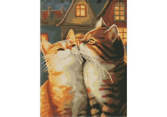 ideyka AMC7750 Diamond Painting - Verliebte Katzen 30 x 40 cm