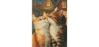 ideyka AMC7750 Diamond Painting - Verliebte Katzen 30 x 40 cm