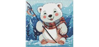 ideyka AMC7785 Diamond Painting - Winterliches Fischen 30 x 30 cm