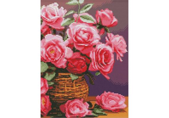 ideyka AMC7857 Diamond Painting - Bunte Rosen 30 x 40 cm