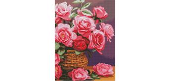 ideyka AMC7857 Diamond Painting - Bunte Rosen 30 x 40 cm