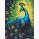 ideyka AMC7869 Diamond Painting - Raffinierter Pfau 30 x 40 cm