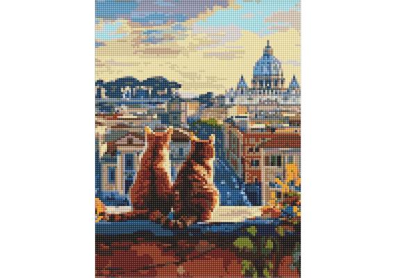 ideyka AMC8003 Diamond Painting - Katzen in Rom 30 x 40 cm