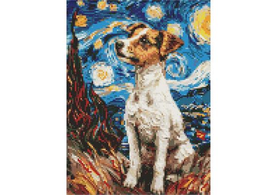 ideyka AMC8018 Diamond Painting - Bezaubernder Jack Russell 30 x 40 cm