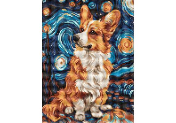 ideyka AMC8023 Diamond Painting - Entzückender Corgi 30 x 40 cm