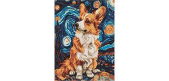 ideyka AMC8023 Diamond Painting - Entzückender Corgi 30 x 40 cm