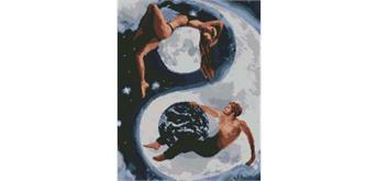 ideyka AMO7031 Diamond Painting - Yin und Yang mit Rahmen 40 x 50 cm