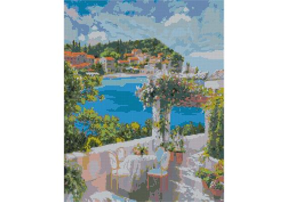 ideyka AMO7051 Diamond Painting - Frühstück am See mit Rahmen 40 x 50 cm