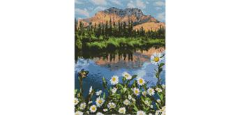 ideyka AMO7057 Diamond Painting - Berglandschaft mit Rahmen 40 x 50 cm