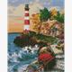 ideyka AMO7058 Diamond Painting - Leuchtturm mit Rahmen 40 x 50 cm