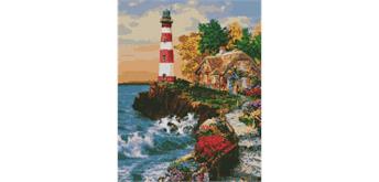 ideyka AMO7058 Diamond Painting - Leuchtturm mit Rahmen 40 x 50 cm