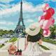 ideyka AMO7074 Diamond Painting - Paris mit Rahmen 40 x 40 cm