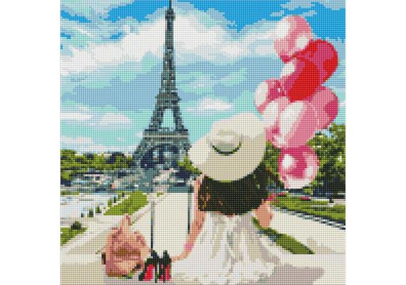 ideyka AMO7074 Diamond Painting - Paris mit Rahmen 40 x 40 cm