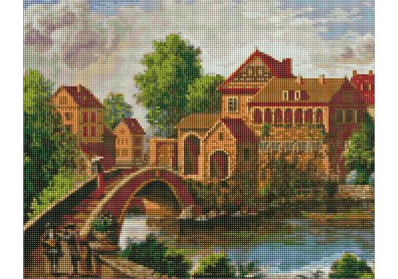 ideyka AMO7341 Diamond Painting - Provinz mit Rahmen 40 x 50 cm