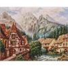 ideyka AMO7346 Diamond Painting - Stadt in den Bergen mit Rahmen 40 x 50 cm