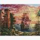 ideyka AMO7347 Diamond Painting - Hafen mit Rahmen 40 x 50 cm