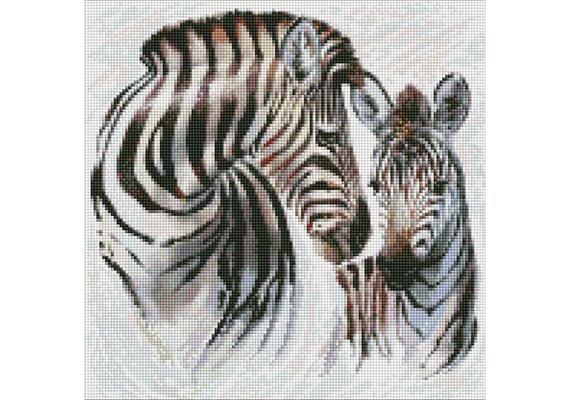 ideyka AMO7362 Diamond Painting - Gestreiftes Leben mit Rahmen 40 x 40 cm