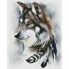 ideyka AMO7365 Diamond Painting - Wolf mit Rahmen 40 x 50 cm