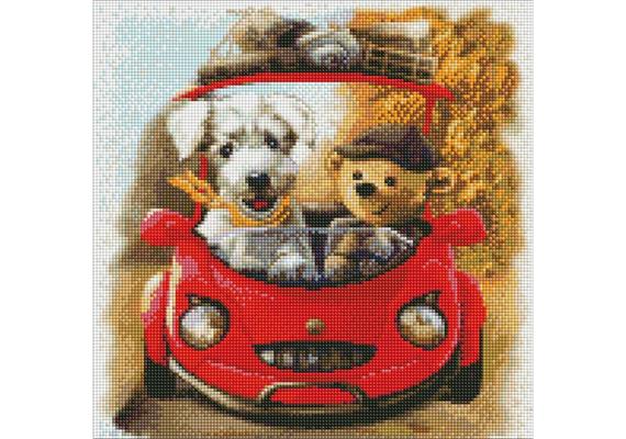 ideyka AMO7366 Diamond Painting - Reise mit Rahmen 40 x 40 cm