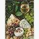 ideyka AMO7378 Diamond Painting - Weisswein mit Käse mit Rahmen 30 x 40 cm