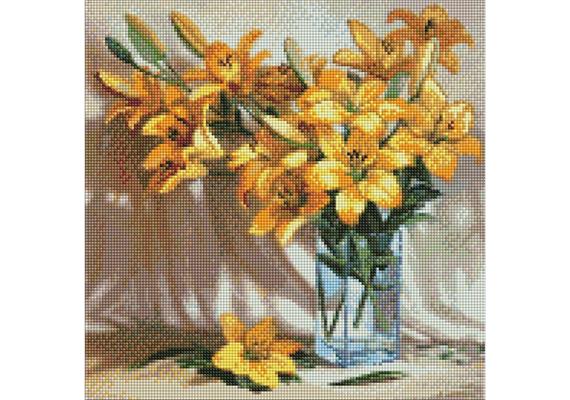 ideyka AMO7405 Diamond Painting - Berührung der Sonne mit Rahmen 40 x 40 cm