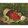 ideyka AMO7437 Diamond Painting - Korb mit Erdbeeren mit Rahmen 40 x 50 cm