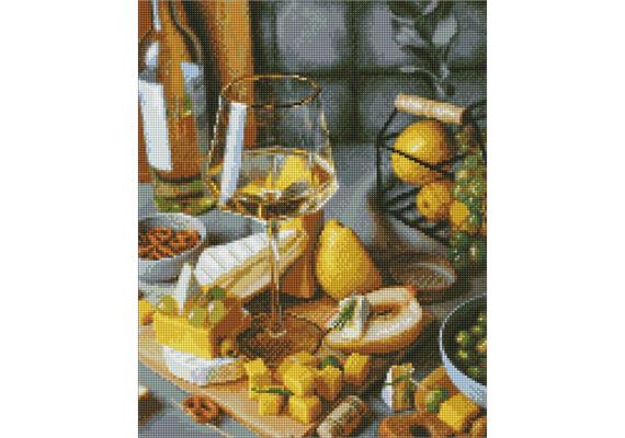 ideyka AMO7494 Diamond Painting - Abendessen mit Rahmen 40 x 50 cm