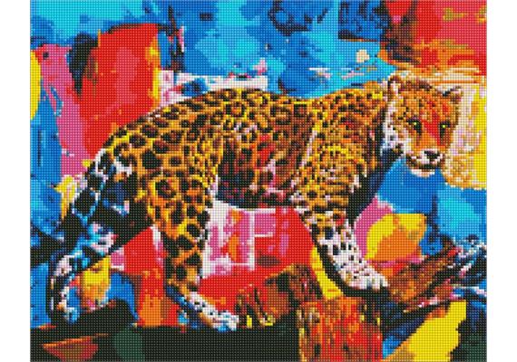 ideyka AMO7503 Diamond Painting - Leopard mit Rahmen 40 x 50 cm