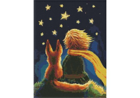 ideyka AMO7584 Diamond Painting - Fabelhafte Freunde 30 x 40 cm mit Rahmen