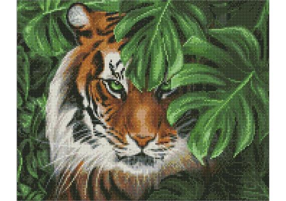 ideyka AMO7586 Diamond Painting - Amur-Tiger mit Rahmen 40 x 50 cm