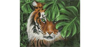 ideyka AMO7586 Diamond Painting - Amur-Tiger mit Rahmen 40 x 50 cm