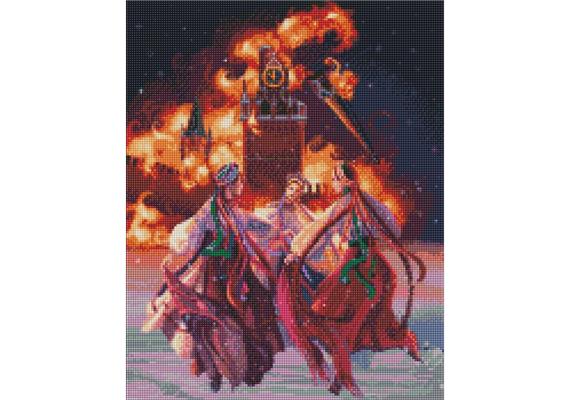 ideyka AMO7619 Diamond Painting - Das Feuer der Freiheit mit Rahmen 40 x 50 cm