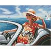 ideyka AMO7655 Diamond Painting - Ruhe am Meer 40 x 50 mit Rahmen