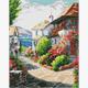 ideyka AMO7717 Diamond Painting Dorf am See mit Rahmen 40 x 50 cm