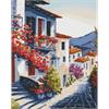 ideyka AMO7721 Diamond Painting - Stadt am Fusse der Berge mit Rahmen 40 x 50 cm