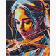 ideyka AMO7788 Diamond Painting - Virtuoso Geigerin mit Rahmen 40 x 50 cm