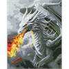 ideyka AMO7833 Diamond Painting - Feuer speiender Drache mit Rahmen 40 x 50 cm