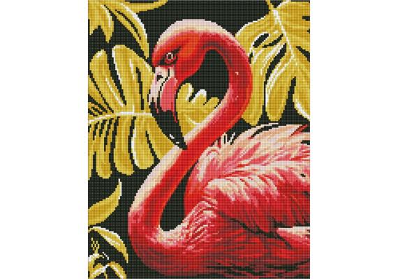 ideyka AMO7840 Diamond Painting - Anmutiger Flamingo mit Rahmen 40 x 50 cm