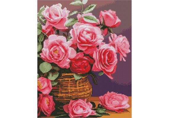 ideyka AMO7856 Diamond Painting - Bunte Rosen mit Rahmen 40 x 50 cm